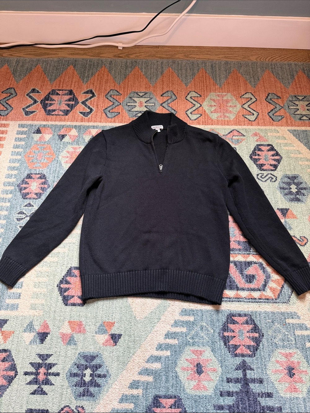 Crewcuts Navy Half-Zip Sweater